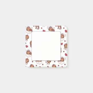 Bloco De Notas Kawaii Sloth Cupid Patterno