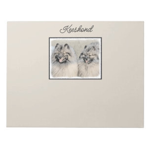 Bloco De Notas Keeshond Brothers Painting - Arte Original de Cach