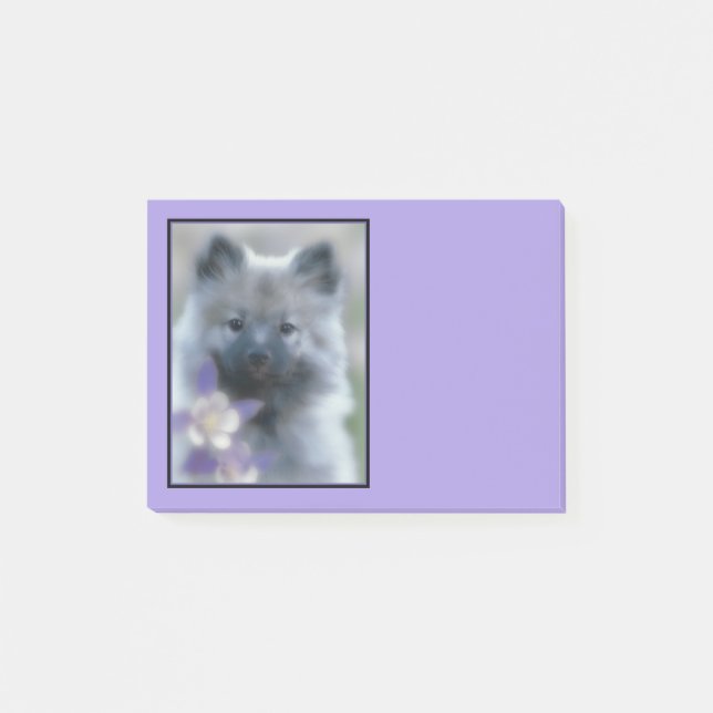 Bloco De Notas Keeshond e Columbine - Fotografia de Cães (Frente)