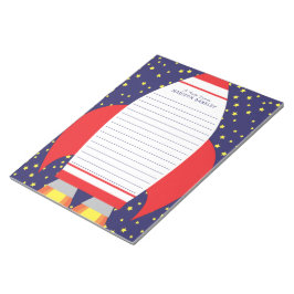 Bloco De Notas Kids Rocket Space Ship Personal Papel de carta Not