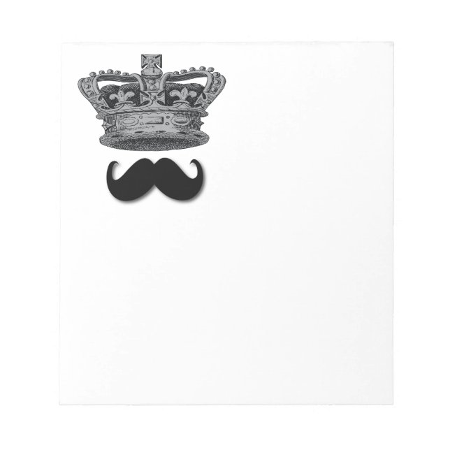 Bloco De Notas King Crown e Mustache (Frente)