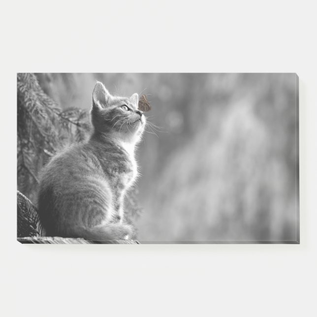 Bloco De Notas Kitten Com Amigo De Borboleta (Frente)