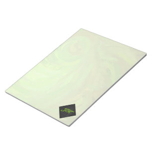 Bloco De Notas Kiwi Bash, Monograma Verde e Preto