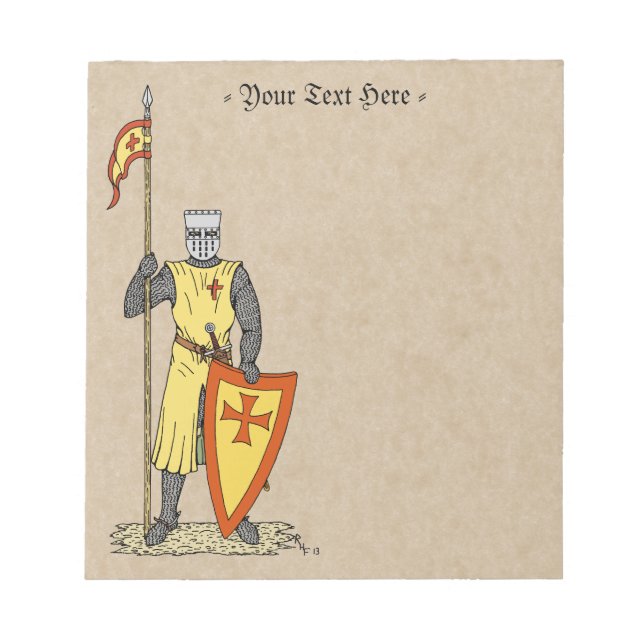 Bloco De Notas Knight Medieval Early 13 Century (Frente)