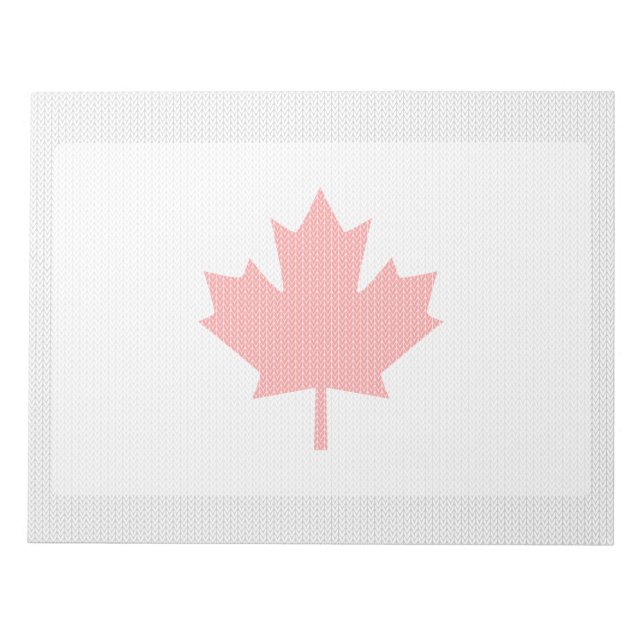 Bloco De Notas Knit Style Maple Leaf Knitting Motif (Frente)