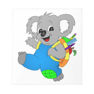 Bloco De Notas Koala Bear com mochila
