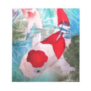 Bloco De Notas Kohaku Koi 2 Arte japonesa de peixes aquosos