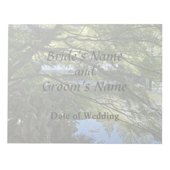 Bloco De Notas Koi Pond em produtos de casamentos de jardim chine (Frente)