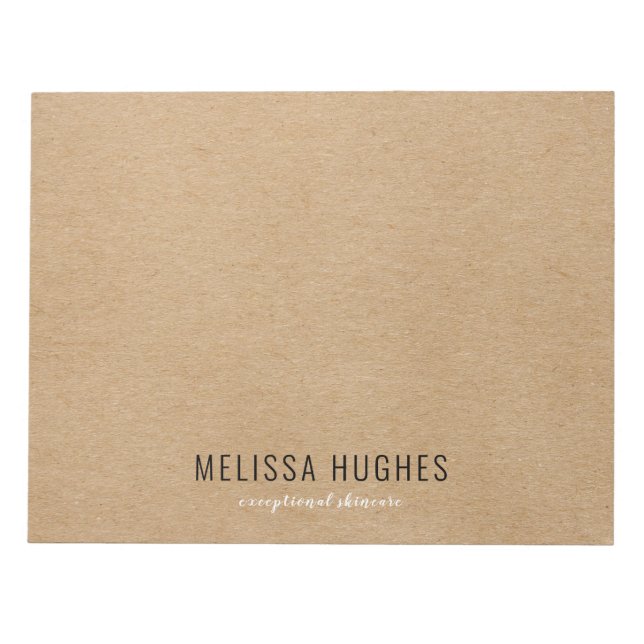 Bloco De Notas Kraft Rustic Boho Simples (Frente)