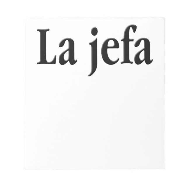 Bloco De Notas La jefa (Frente)