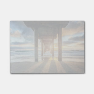 Bloco De Notas La Jolla, o cais de Scripps no por do sol San