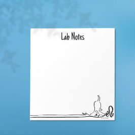 Bloco De Notas Lab Notes Whimsical Custom Black and White Notepad