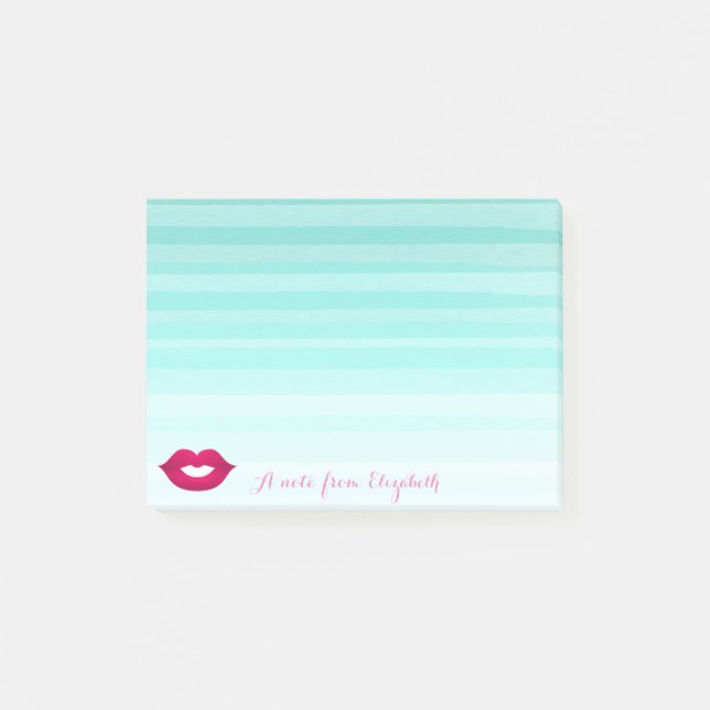 Bloco De Notas Lábios de Menina Bonitos e Elegantes (Frente)