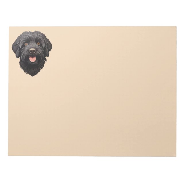 Bloco De Notas Labradoodle Black Dog (Frente)