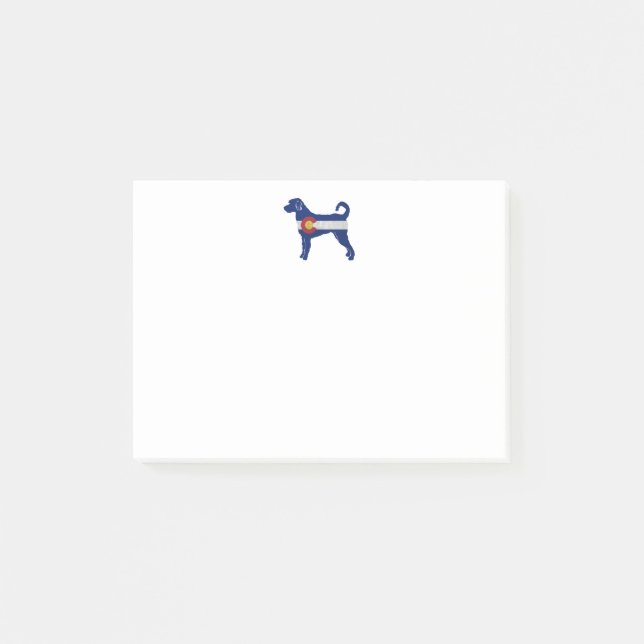 Bloco De Notas Labradoodle Dog Breed Silhouette Colorado Flag (Frente)