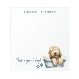Bloco De Notas Labradoodle Dog Personalizado