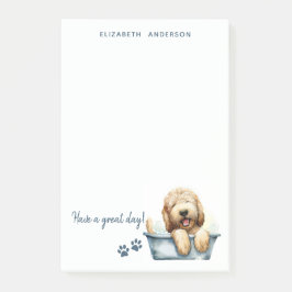 Bloco De Notas Labradoodle Dog Personalizado