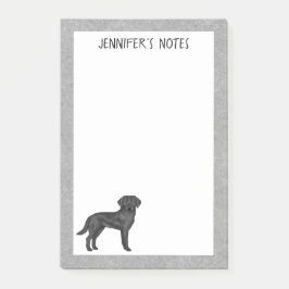 Bloco De Notas Labrador Retriever Lab Preto Cachorro Nome Persona