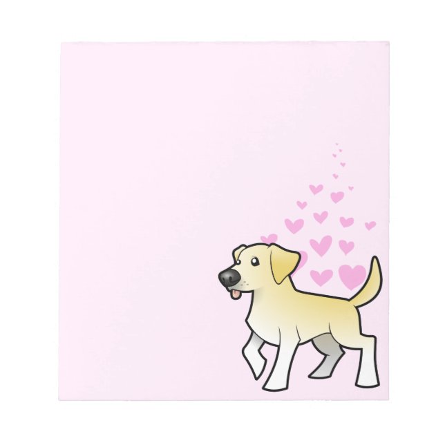 Bloco De Notas Labrador Retriever Love (Frente)