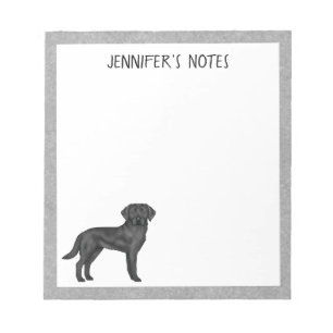 Bloco De Notas Labrador Retriever Preto Cachorro Lab Fofo Título