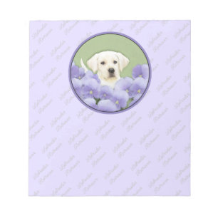 Bloco De Notas Labrador Retriever Puppy Pintura Original