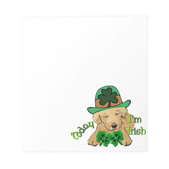 Bloco De Notas Labrador Retriever St Pattys (Frente)