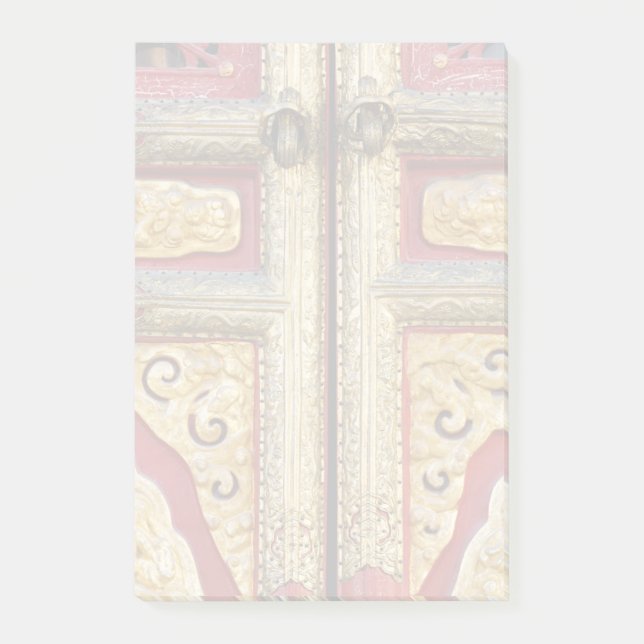 Bloco De Notas Lace de Metal Dourado na Porta (Frente)