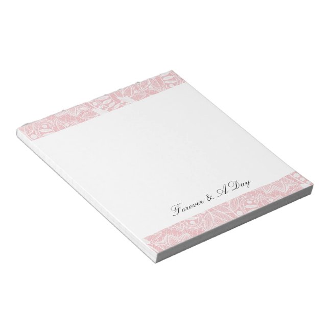 Bloco De Notas Lace Floral Rosa (Inclinado)