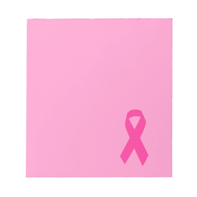 Bloco De Notas Laço de Conscientização Rosa (Frente)