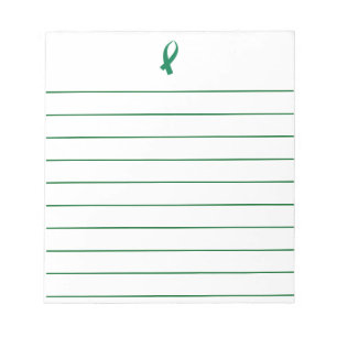 Bloco De Notas Laço de Conscientização (Verde)