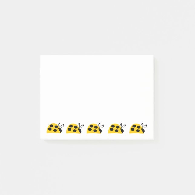 Bloco De Notas Ladybug Amarelo (Frente)