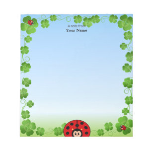 Bloco De Notas Ladybug bonito de azul claro