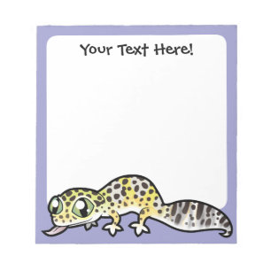 Bloco De Notas Lagarto Leopardo de Desenho Animado