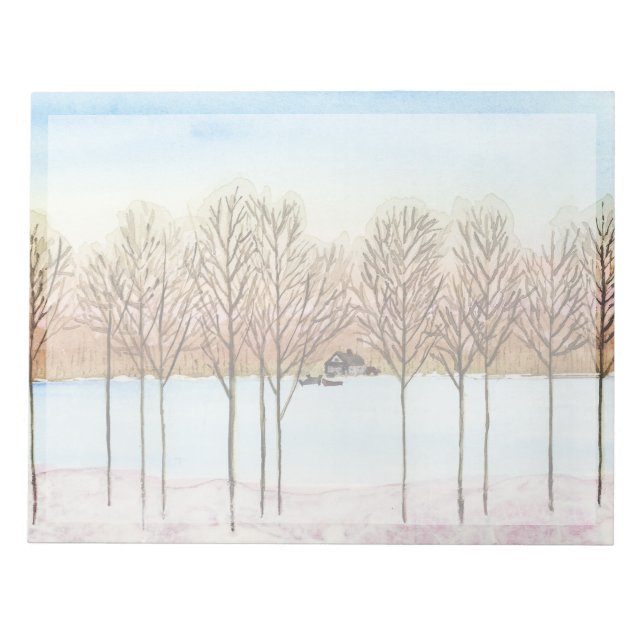 Bloco De Notas Lago de inverno Getaway (Frente)