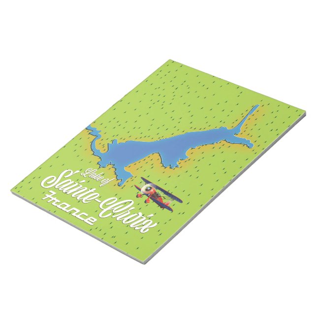 Bloco De Notas Lago de Sainte-Croix mapa de viagem França (Inclinado)