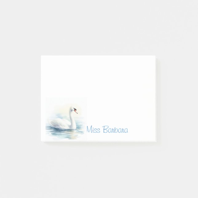 Bloco De Notas Lago dos Cisnes Personalizado  (Frente)