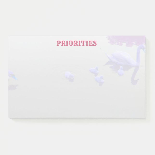 Bloco De Notas Lago dos Cisnes Personalizado (Frente)