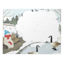 Bloco De Notas Lagoa de pato de inverno Ghost