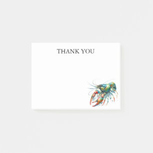 Bloco De Notas Lagosta de Aquarela Personalizada