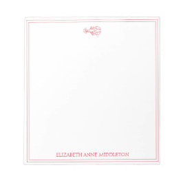 Bloco De Notas Lagosta Vermelha e Lagosta Branca Personalizada