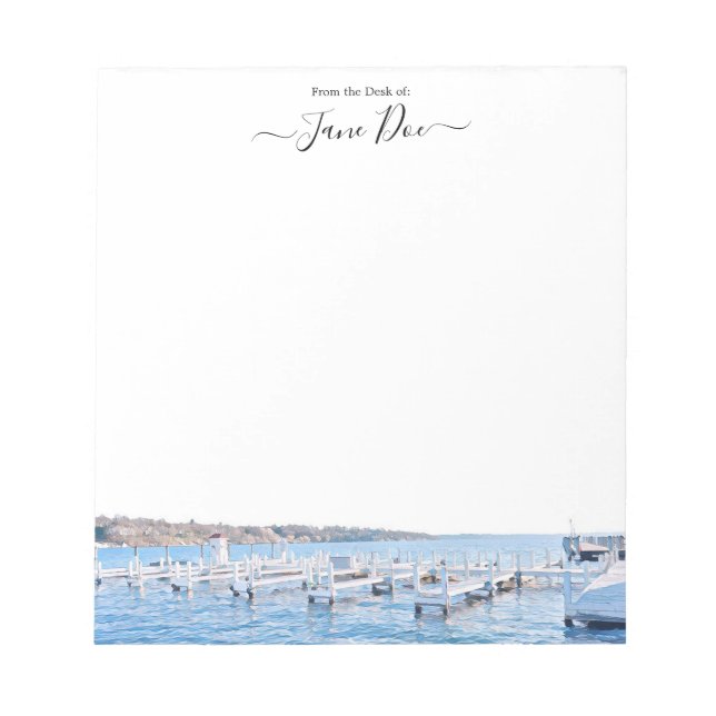 Bloco De Notas Lake Genebra Wisconsin Notepad (Frente)