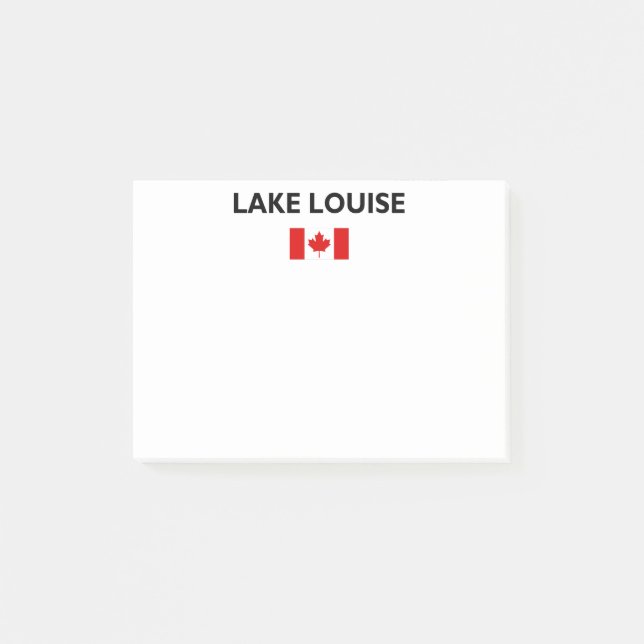 Bloco De Notas Lake Louise Canada Flag Light-Color (Frente)