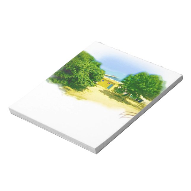 Bloco De Notas Lakeshores da praia de Chicago (Invertido)