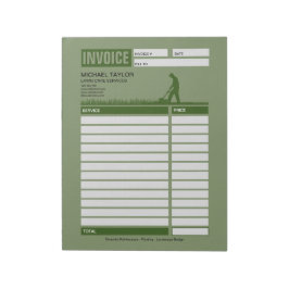 Bloco De Notas Landscaping Lawn Mowing Business Receipt Invoice
