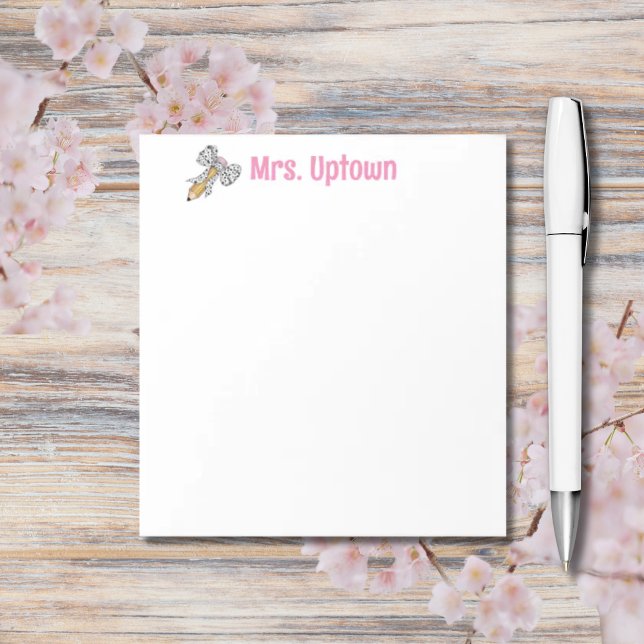 Bloco De Notas Lápis personalizado de apreciação do professor com (Criador carregado)