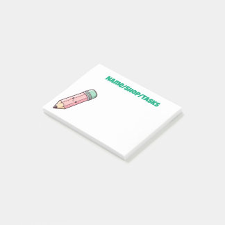 Bloco De Notas Lápis Rosa Fofo