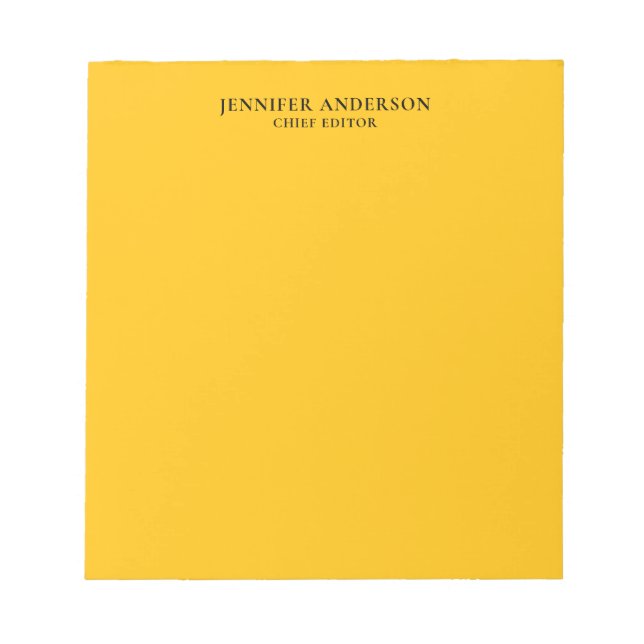 Bloco De Notas Laranja Amarelo Profissional Moderno Simples Minim (Frente)