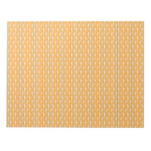 Bloco de Notas Laranja Geométrico Material de