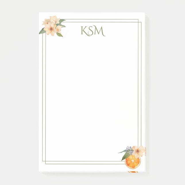 Bloco De Notas Laranja Posta Notas (Frente)