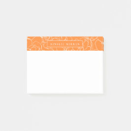 Bloco De Notas Laranja Turmérica Simplesmente Floral Personalizad
